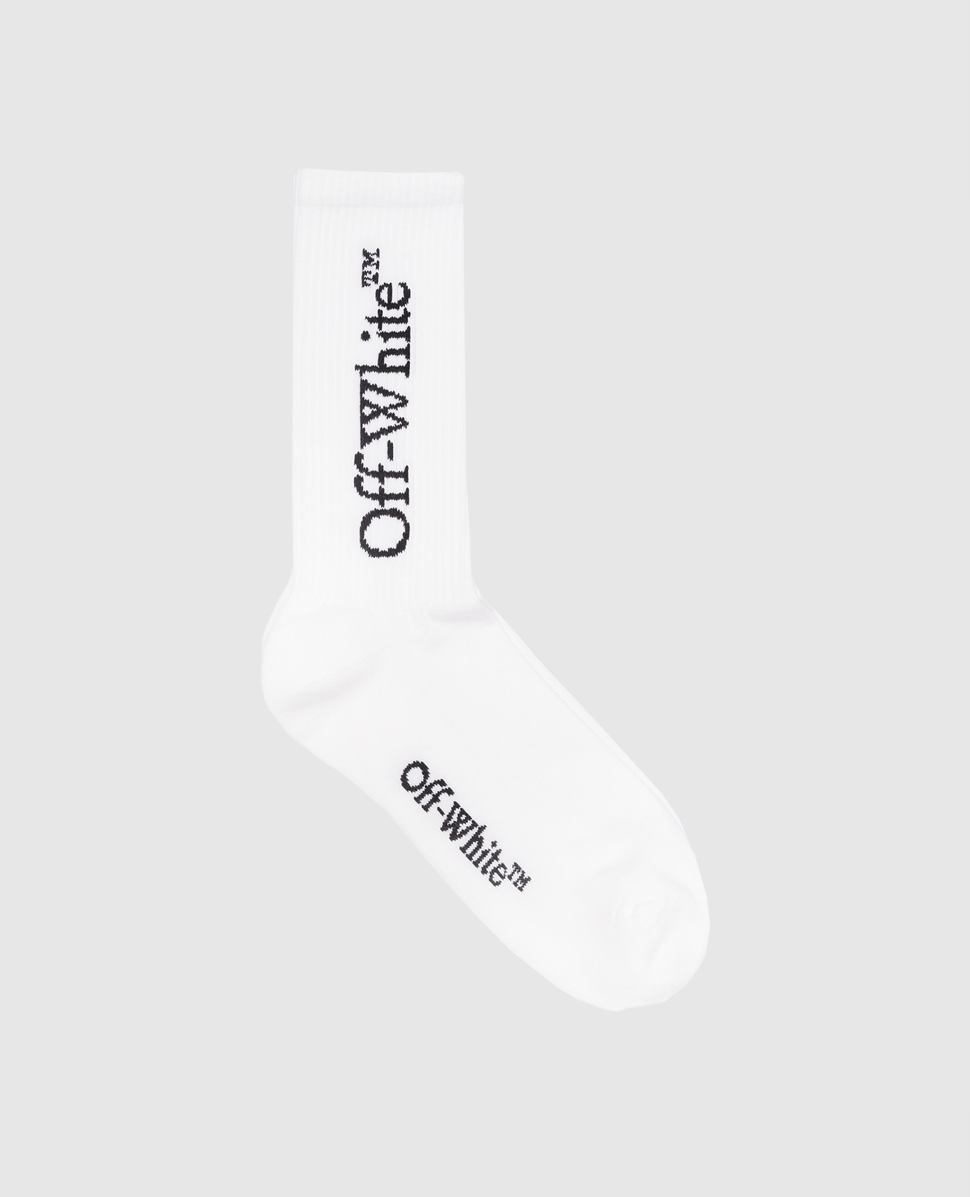Белые носки с контрастным узором логотипа