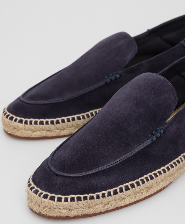 Loro Piana Темно-сині замшеві еспадрільі FAG1670 зображення 5