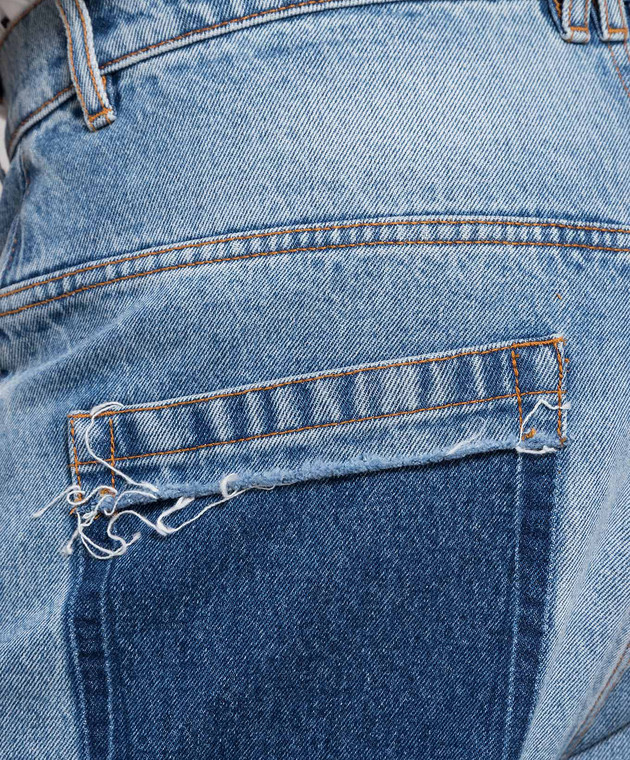 Balmain Blue jeans with a distressed effect BH1ML062DD65 image 5