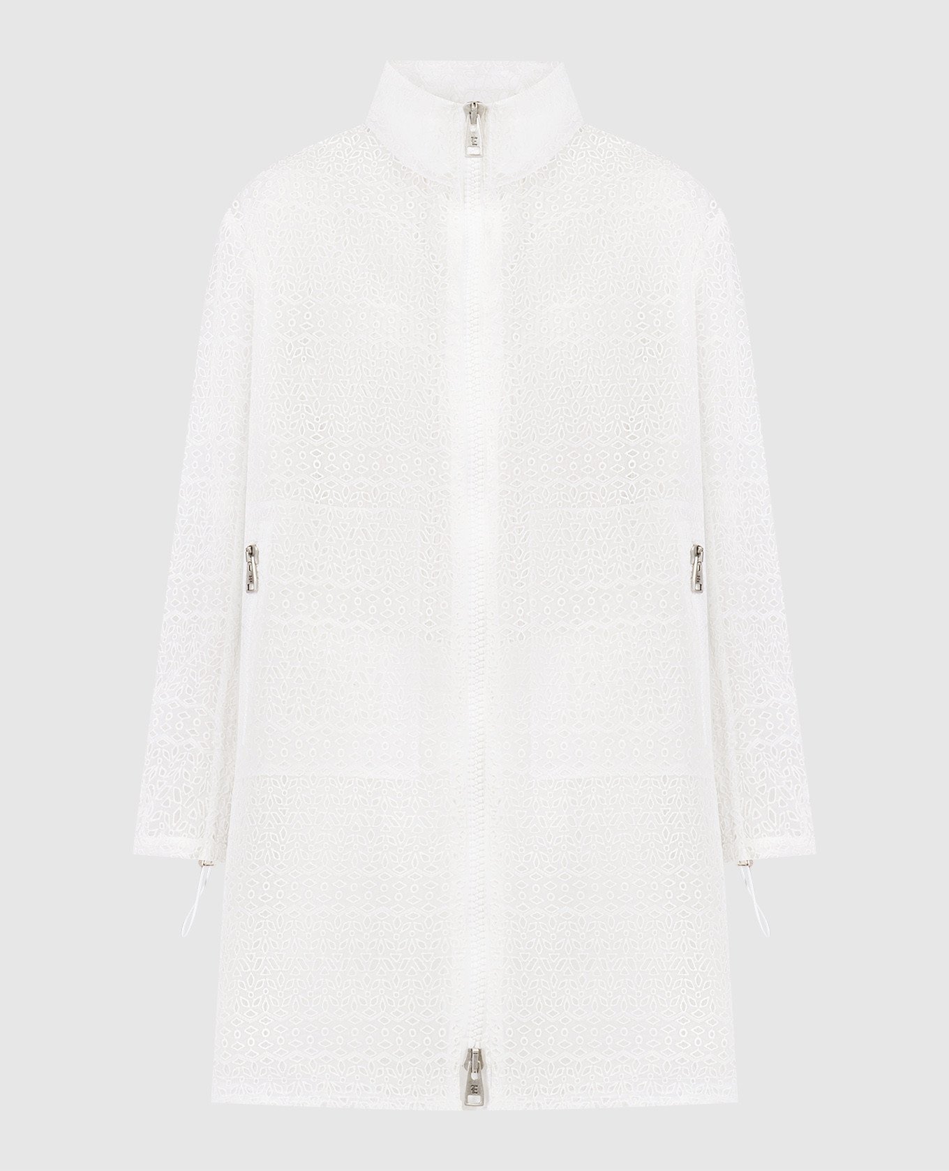 White openwork coat