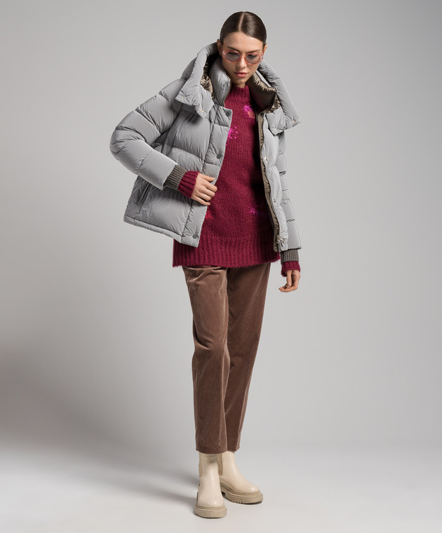 MooRER Серый пуховик Thuile THUILEOS изображение 2