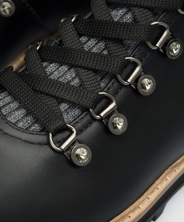 Le Silla Черные ботинки St.Moritz 7506R040M1PPCHI изображение 5