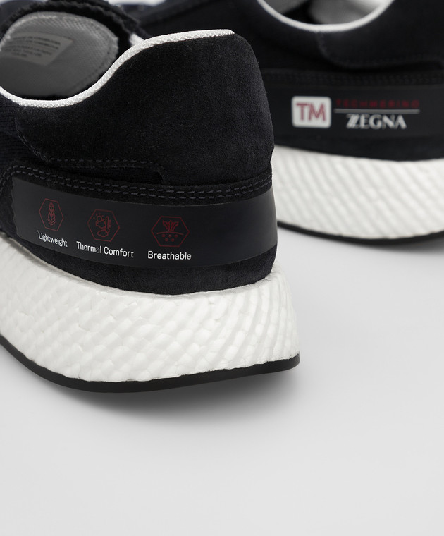 Ermenegildo Zegna Темно-синие кроссовки LHTSOA4411X изображение 5