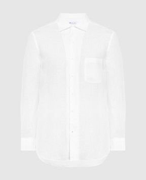 Loro Piana Белая рубашка André из льна FAF2545