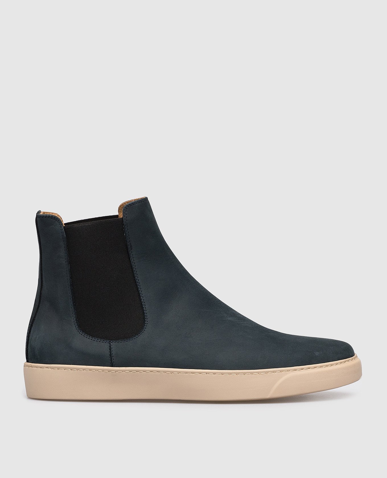 Blue leather Chelsea boots