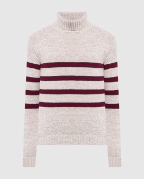 ISAIA Коричневий меланжевий светр з кашеміру MG8191Y0448