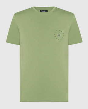 Stefano Ricci Зелена футболка з вишивкою логотипа MNH4102950803