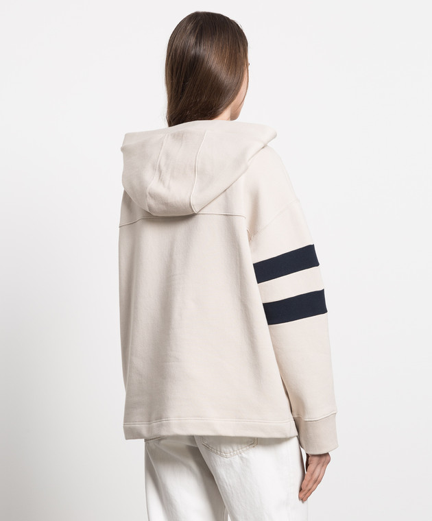 Max Mara MAGNETE beige hoodie with contrasting inserts MAGNETE изображение 4