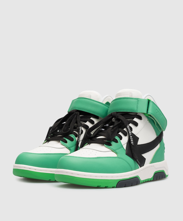 Off-White Out Of Office white leather high top with logo OMIA259S23LEA001 image 2