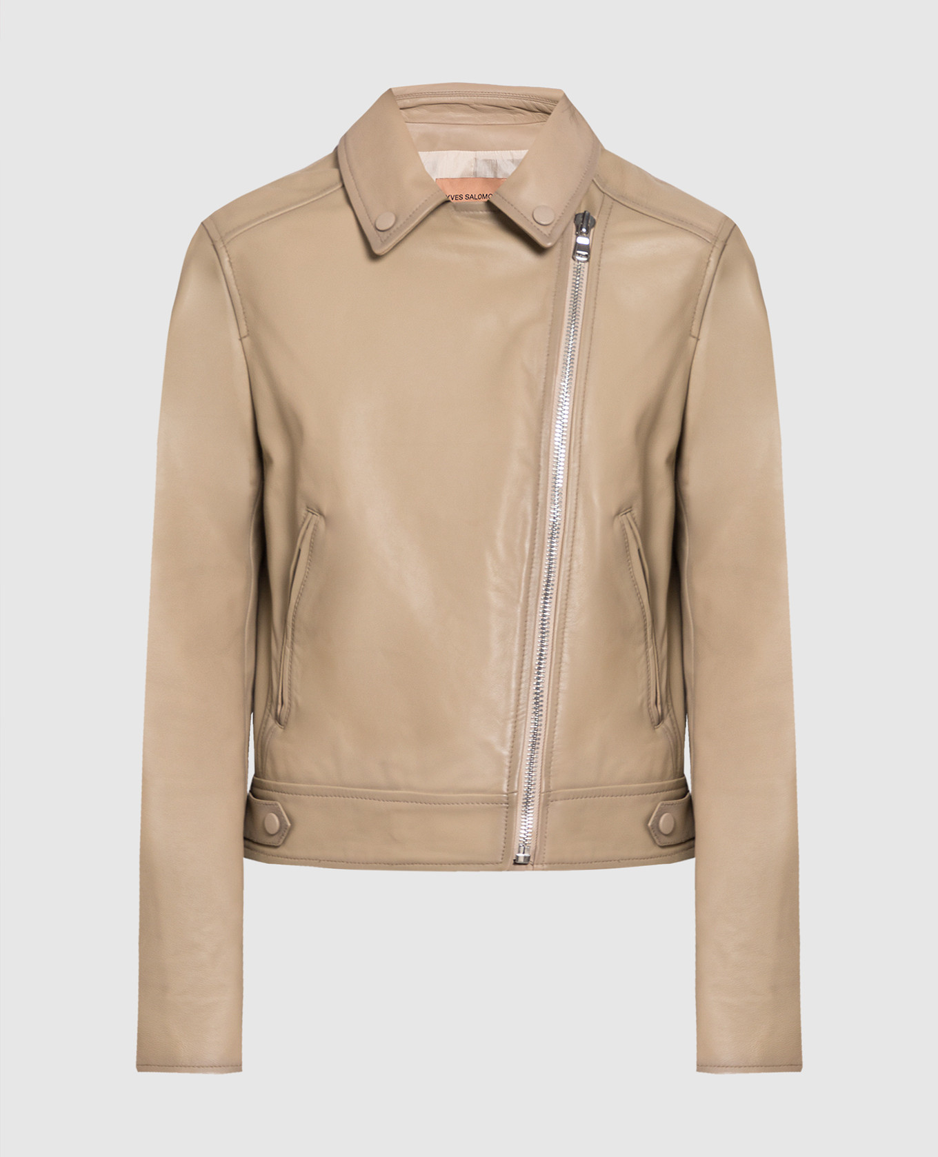 

Кожаная бежевая косуха, Бежевый, Косухи