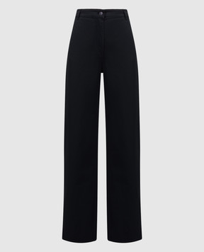 The Row Черные джинсы Delton из шерсти 7338W2459