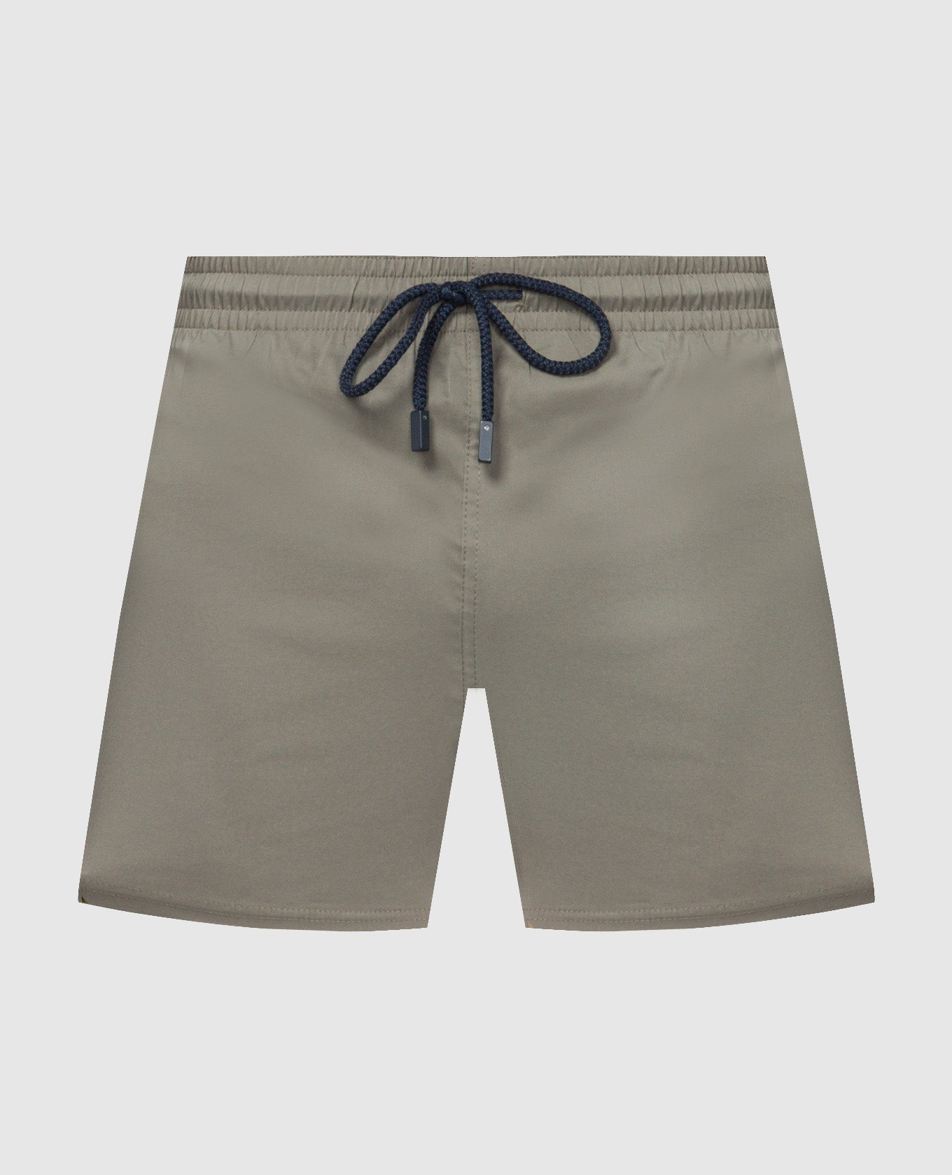 Khaki logo swim shorts