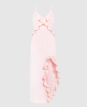 David Koma Розовое платье с рюшами RE23DK02DA