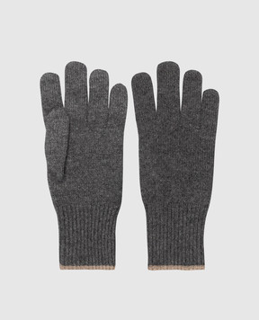Brunello Cucinelli Сірі рукавички з кашеміру M2293118