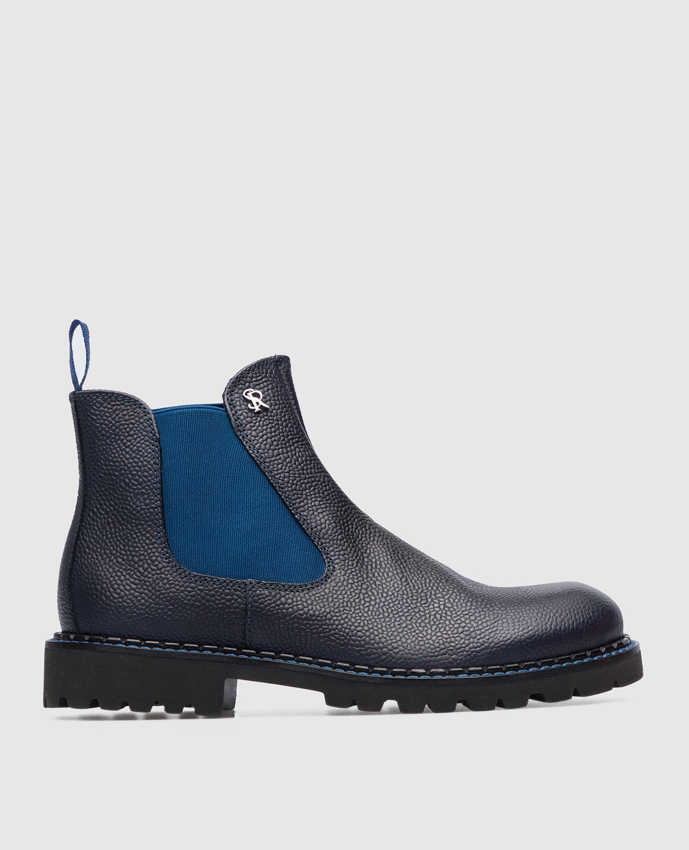 Children's leather blue Chelsea boots