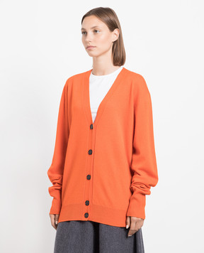 Jil Sander Помаранчевий кардиган з кашеміру J02GP0052J13201