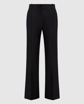 Valentino Black flared pants made of wool and silk 2B3RB5601CF