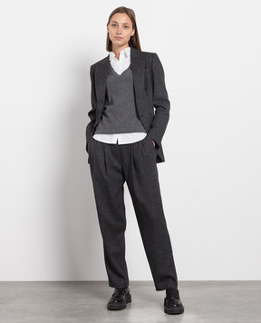 Brunello Cucinelli Серые брюки MP552P8407