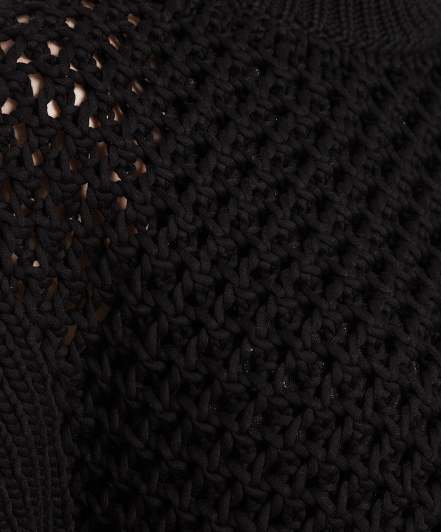 Brunello Cucinelli Black vest with openwork knitting M8E367500 изображение 5
