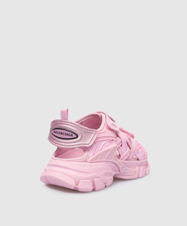 Balenciaga Children s pink sandals with embossed logo