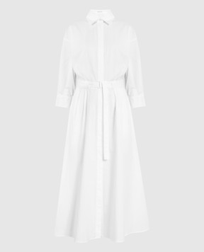 Loro Piana Белое платье-рубашка миди Irma FAM1291