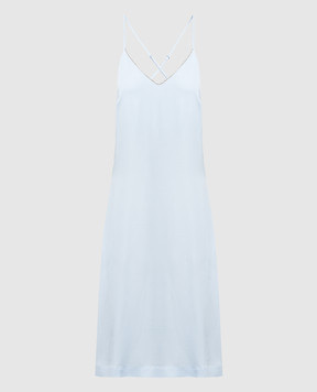 Peserico Голубое платье с цепочкой мониль E0241301940