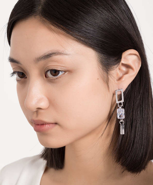 Ellen Conde Silver earrings with crystals Z80 изображение 2