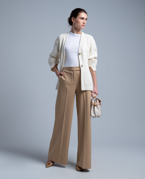 Helmut Lang Білий кардиган з вовною та кашеміром N09HW705