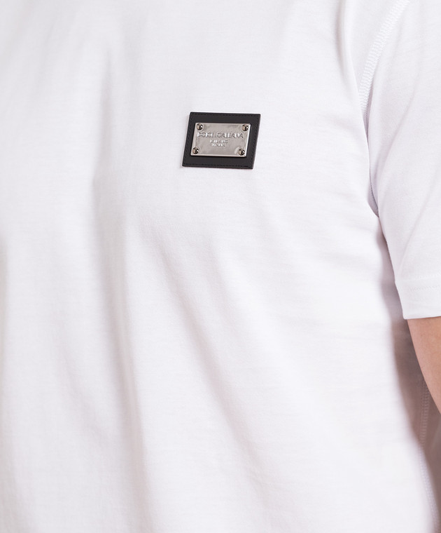 Dolce&Gabbana White t-shirt with logo G8PT1TG7F2I image 5