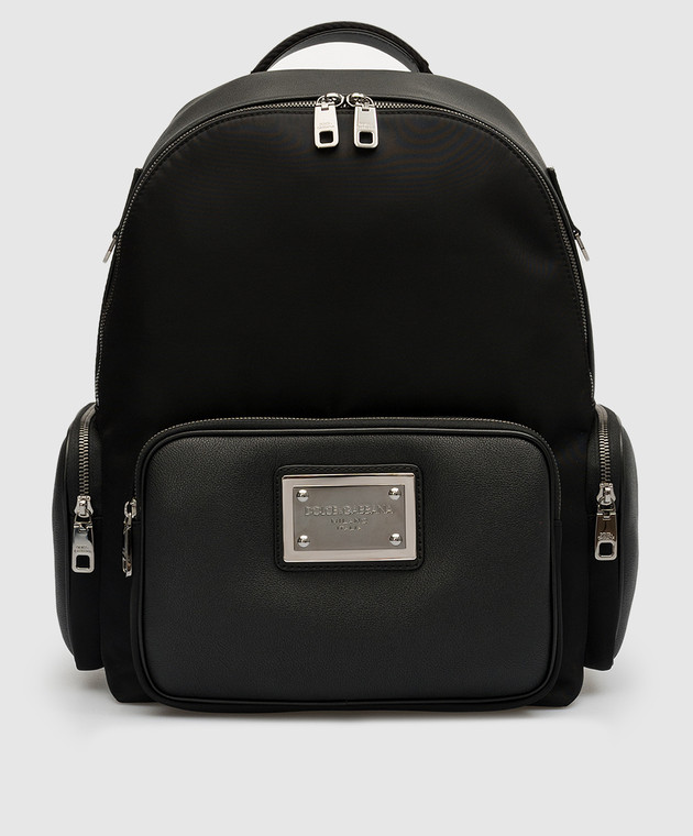 Dolce&Gabbana Black combination backpack with logo BM2247AD447