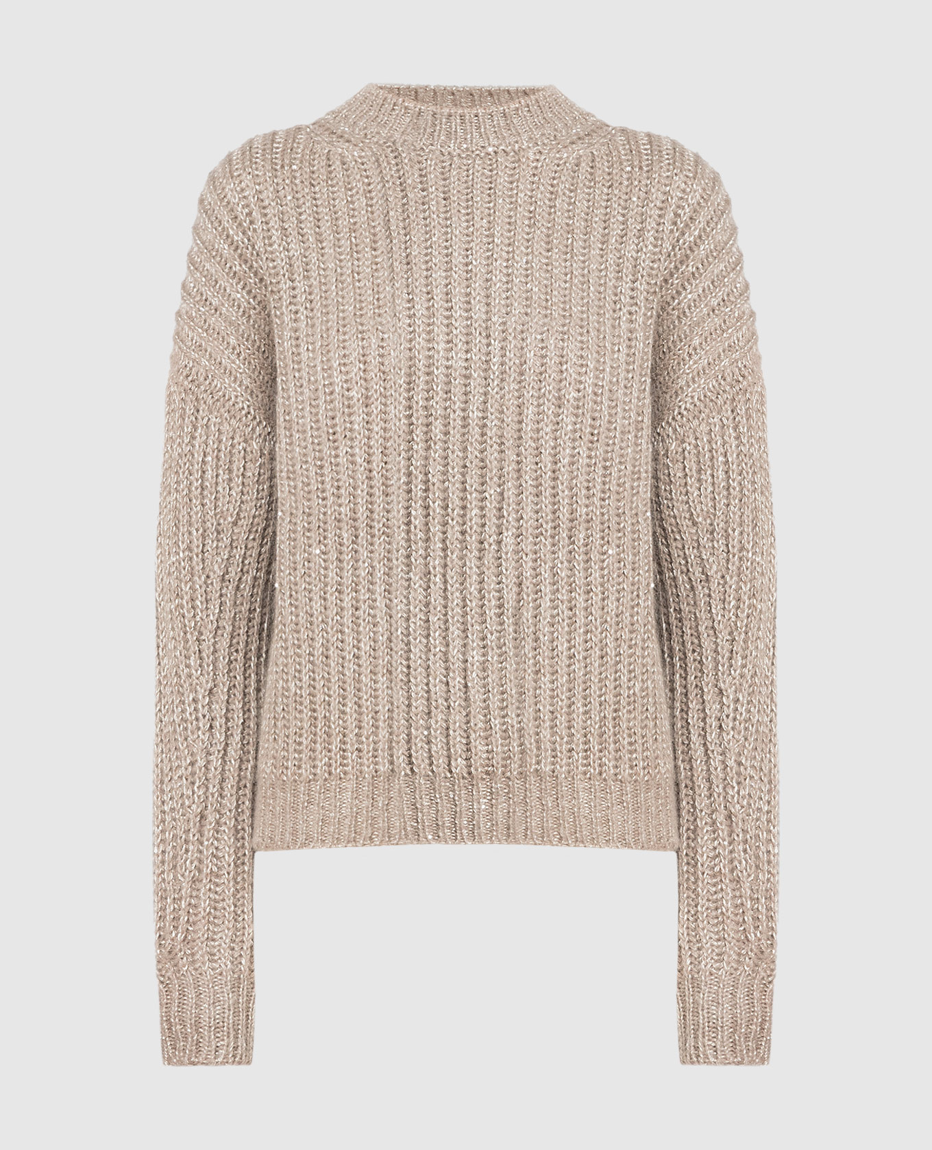 Beige sweater with lurex