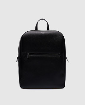 Serapian Чорний шкіряний рюкзак з логотипом SREVLMLL700631Y292