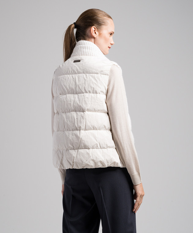 Peserico Бежевый пуховый жилет с пайетками S03312F05Z6953B изображение 4