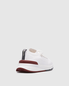 Brunello Cucinelli Белые кроссовки из шерсти с логотипом MZUPMBO252