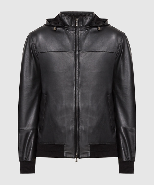 Enrico Mandelli - Black leather jacket A6T9135921 buy at Symbol