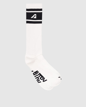 AUTRY Білі шкарпетки з контрастним логотипом A54ESOPU62WK