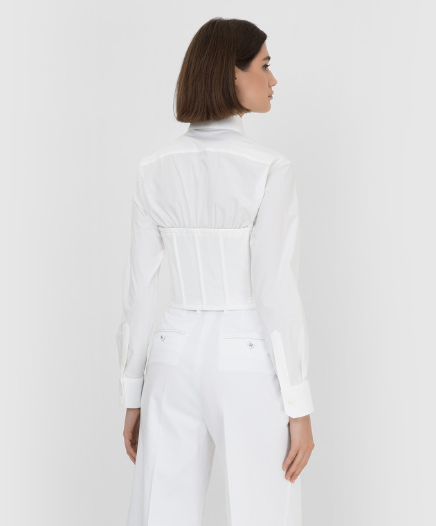 Dolce&Gabbana Біла сорочка-бюстьє F5P57TGDAJP зображення 4