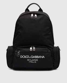 Dolce&Gabbana Чорний рюкзак з контрастним логотипом BM2197AG182