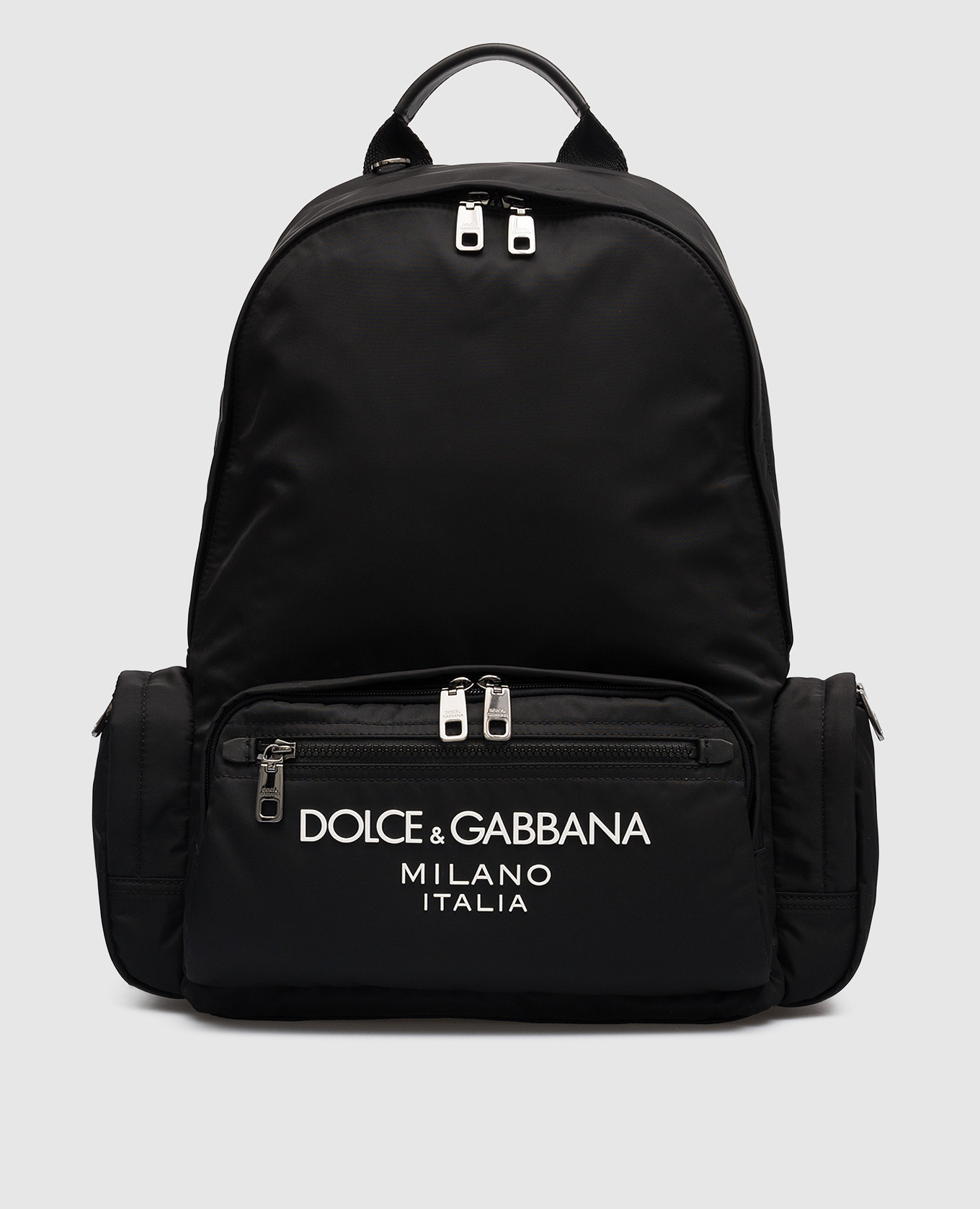 Черный рюкзак с контрастным логотипом