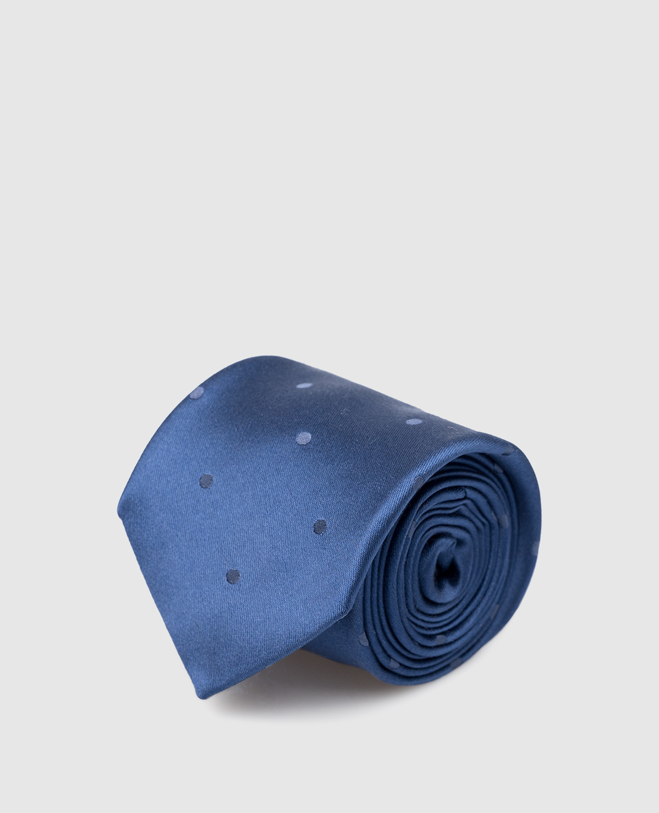 Детский синий галстук из шелка
