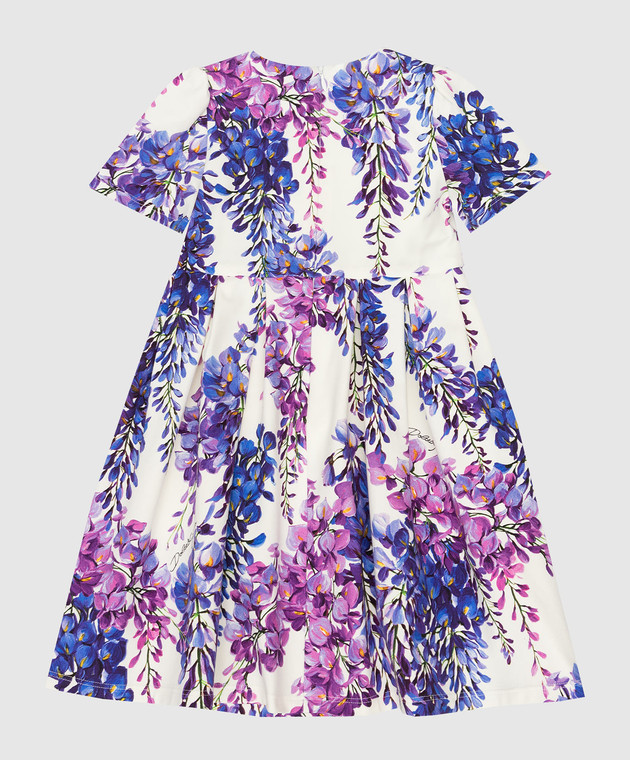 Dolce&Gabbana Children's dress with Wisteria print L5JD4CFSGZ7 image 2