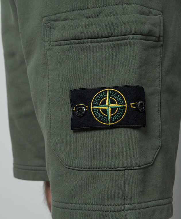 Stone Island Шорты цвета хаки со съемным патчем логотипа 801564651 изображение 5