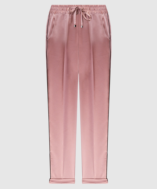 Kiton Pink pants with contrasting stripes D52122K04S46
