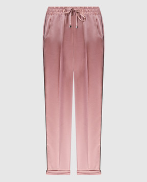 Kiton Розовые брюки с контрастными лампасами. D52122K04S46