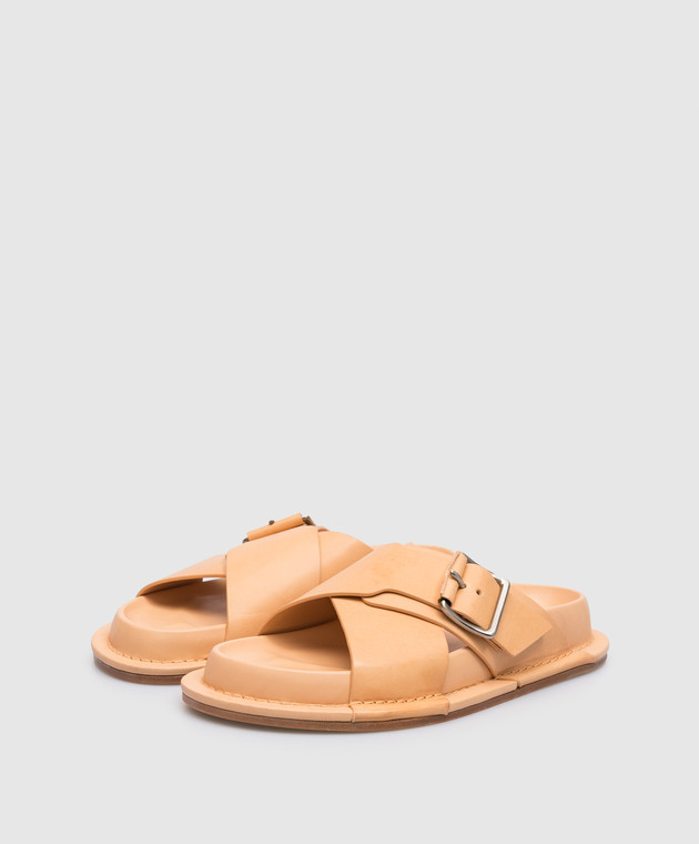 Jil Sander Brown leather sandals J15WP0052P0503 image 2