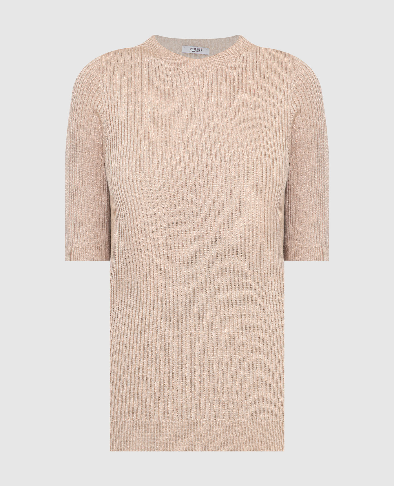 

Бежевая футболка в рубчик, Бежевый, Футболки