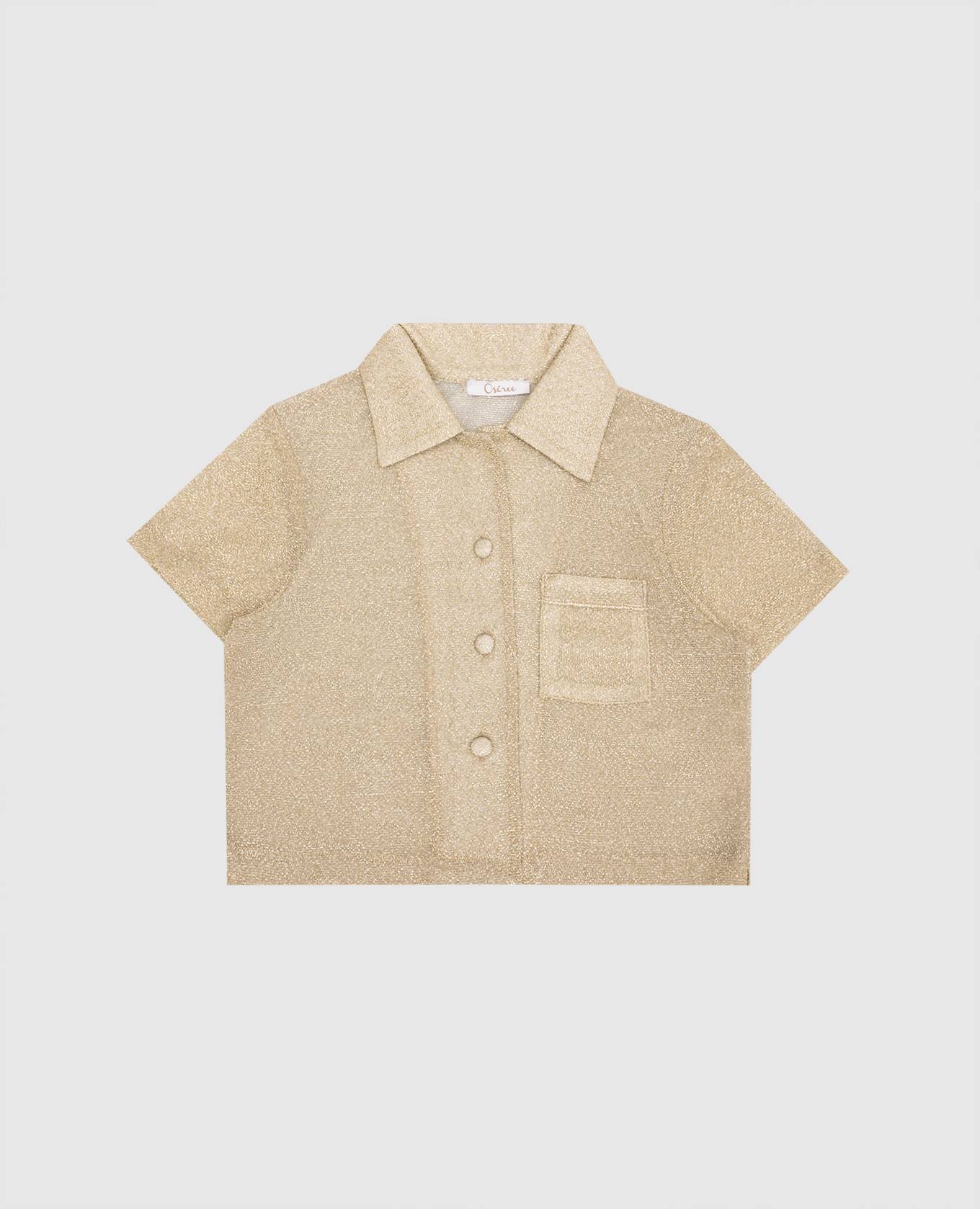 Children's beige Osemini Lumiere Bowling shirt with lurex