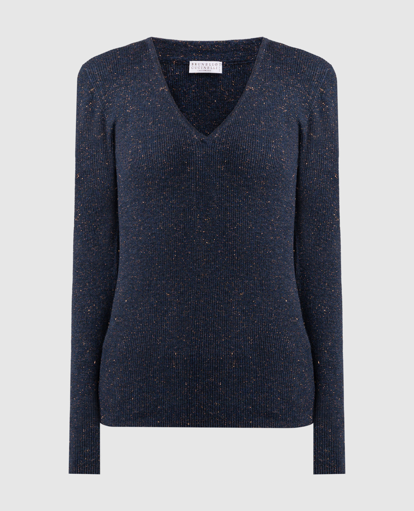 Blue pullover with lurex
