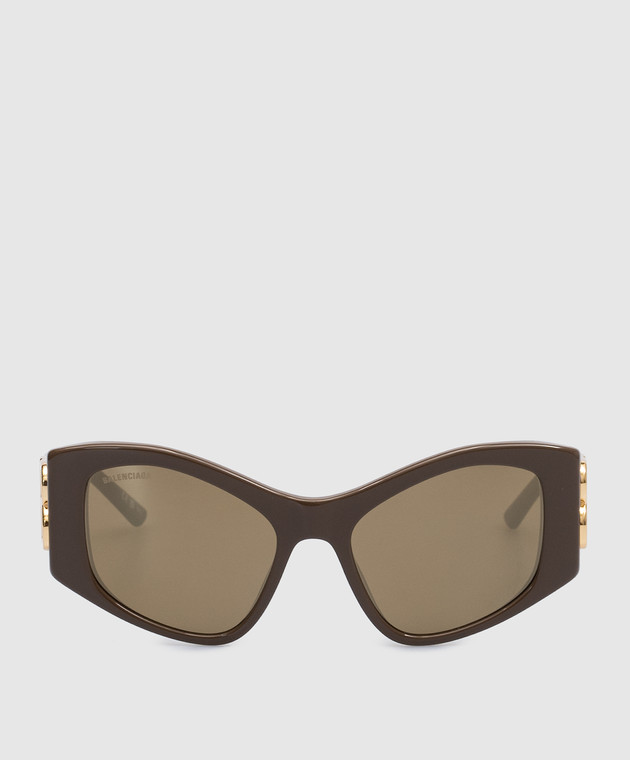 Balenciaga Dynasty Brown Logo Sunglasses 745072T0039