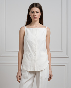 Lou Lou Studio Белый топ MIHANT с льном MIHANT